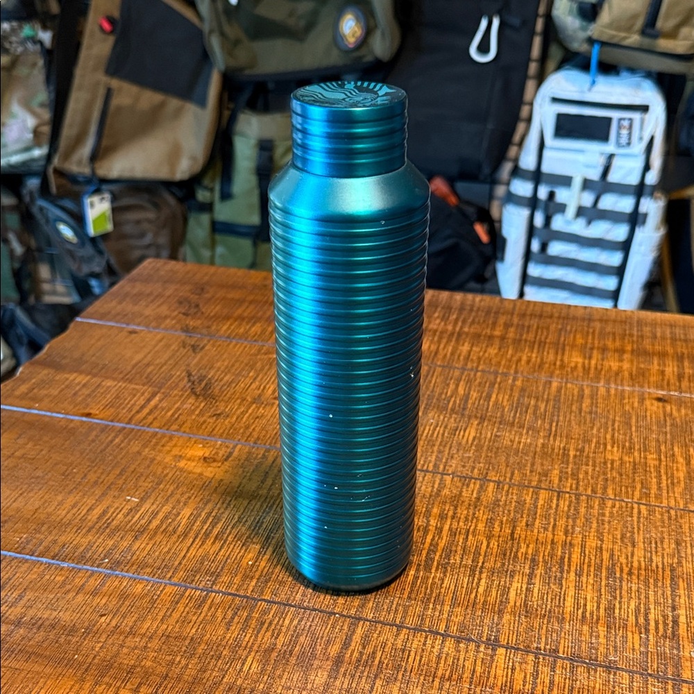 Starbucks metal Bottle  - Teal - worn